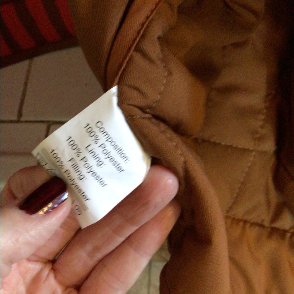 2 left♥️♥️♥️Boho rusty red and cocoa Striped Quilted Jacket - Picture 6 of 8